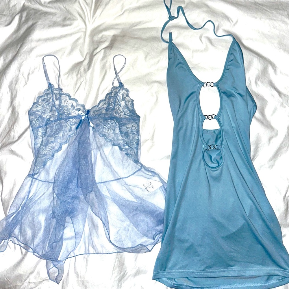 Baby Blue bundle! 🦋💙 one lingerie piece and one baby blue mini dress